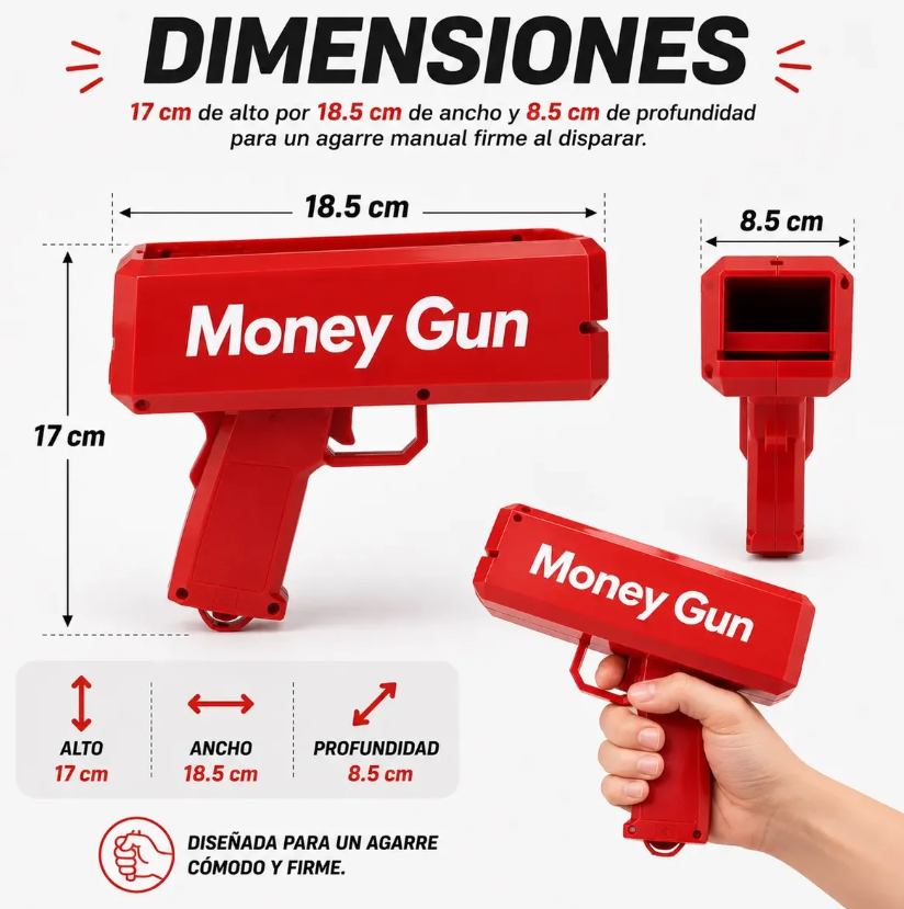 Lanzador de Billetes de Juguete Rojo