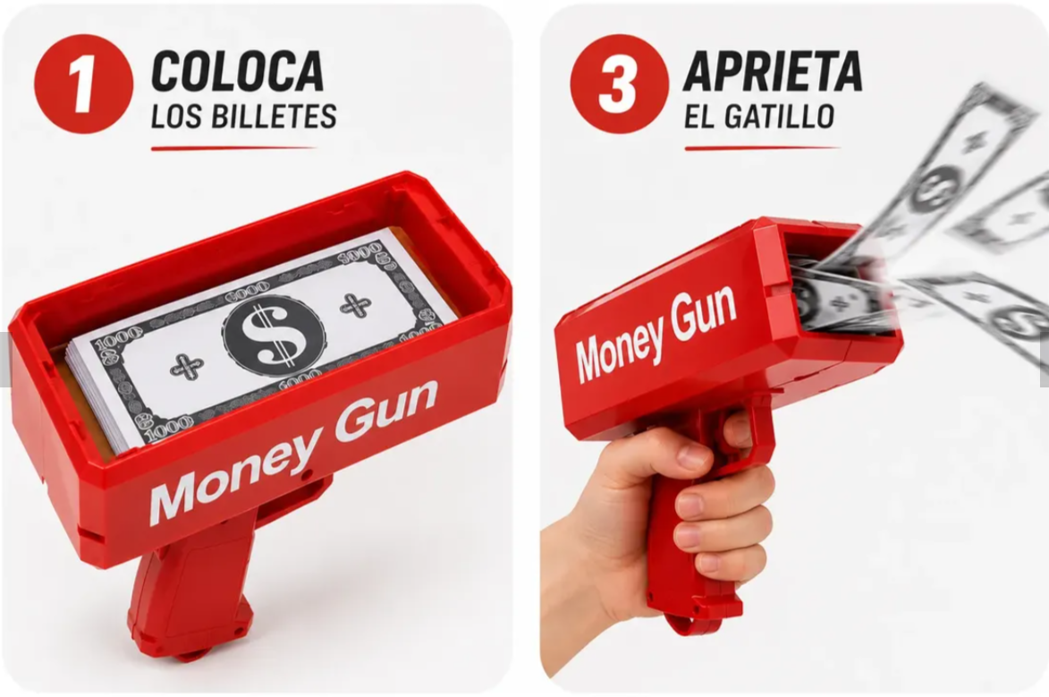 Lanzador de Billetes de Juguete Rojo