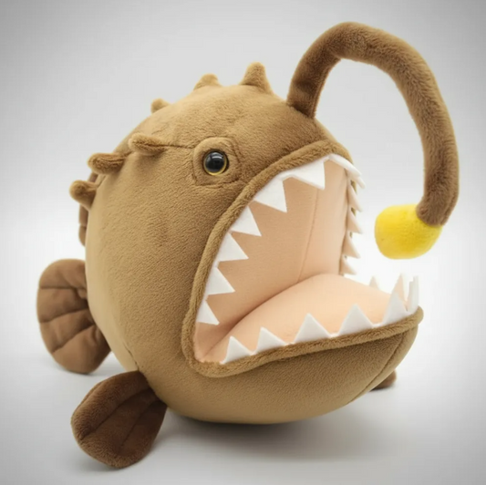 Pez Diablo de Peluche Realista y Suave 40 cm