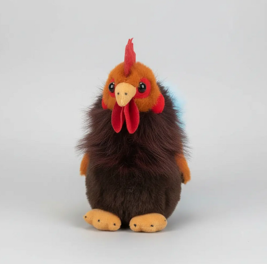 Gallo de Peluche Cola Azul 30 cm Suave