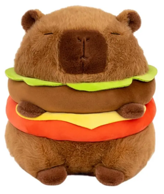 Capibara de Peluche Hamburguesa 35 cm Suave