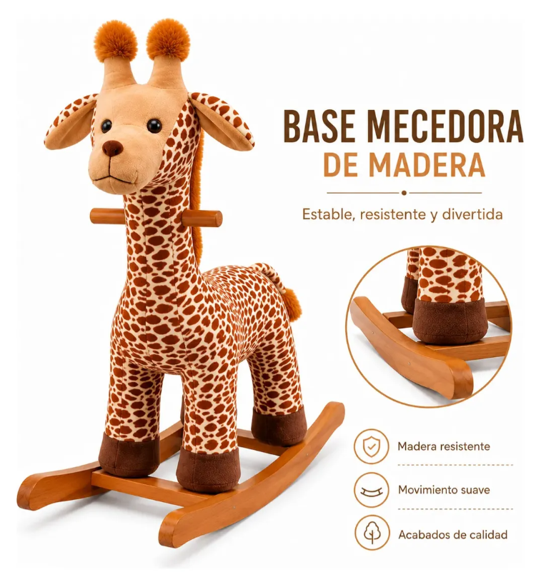 Mecedora Montable Jirafa 120 cm