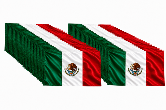 Pack de 100 Banderas de México 36 × 22 cm